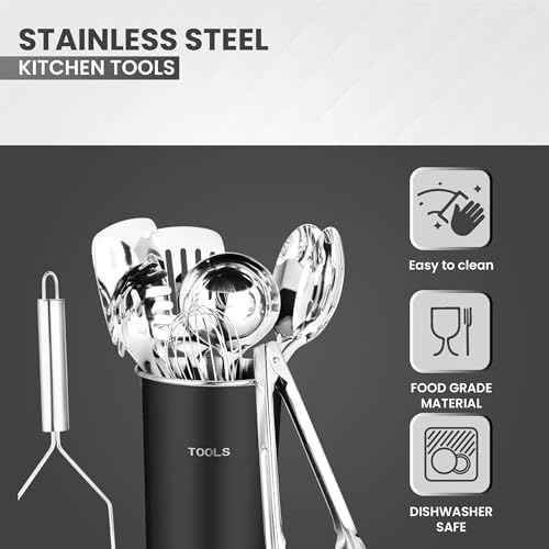 Avador 10-Piece Stainless Steel Kitchen Tool Set