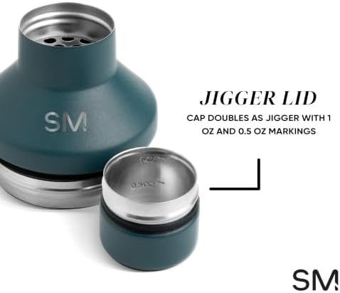 Simple Modern Cocktail Shaker Set with Jigger Lid | Stainless Steel