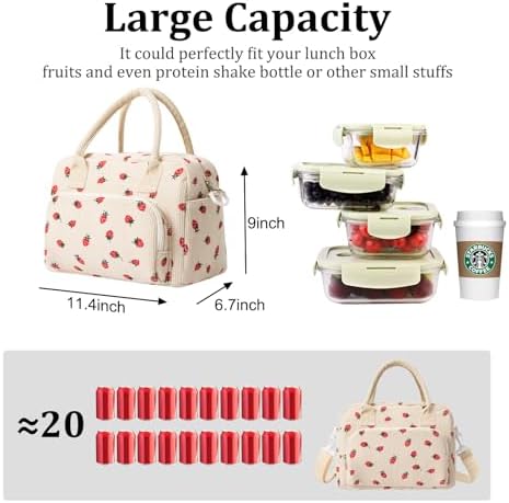 MEXS Insulated Lunch Bag for Women Men Large Reusable Lunch Box Adult