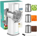 HAUSHOF Rotary Cheese Grater, Hand Crank, 3-Blade