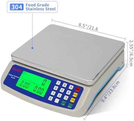 Large Digital Kitchen Scale 30KG Commercial Food Scale 66LB for Baking