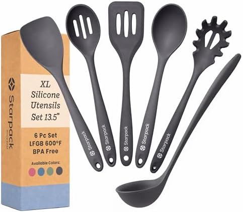 Starpack Like a Boss XL Silicone Cooking Utensils Set (6-Piece, 13.5")