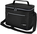 opux Insulated Lunch Bag for Men and Women, Black