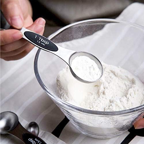 NutriChef 6-Piece Magnetic Measuring Spoon Set - Stainless Steel