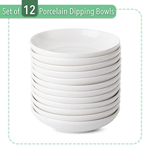 Brew To A Tea - Ceramic Porcelain Dipping Bowls, 3 Oz, Set of 12