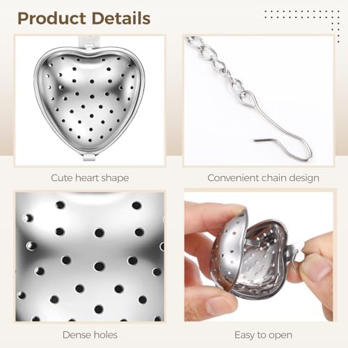 Tea Strainers, Stainless Steel Tea Ball Filters, Loose Leaf Tea