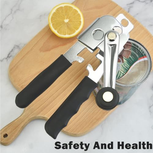 Heavy Duty Hand Crank Manual Can Opener, Stainless Steel Safety Can
