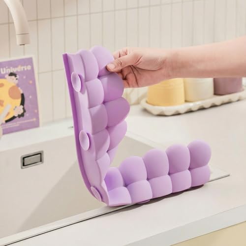 Silicone Sink Splash Guard for Kitchen & Bathroom - 20" Water Barrier