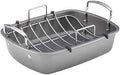Circulon Total Bakeware Nonstick Roaster, Roasting Pan with Rack, 17-Inch x 13-Inch, Gray