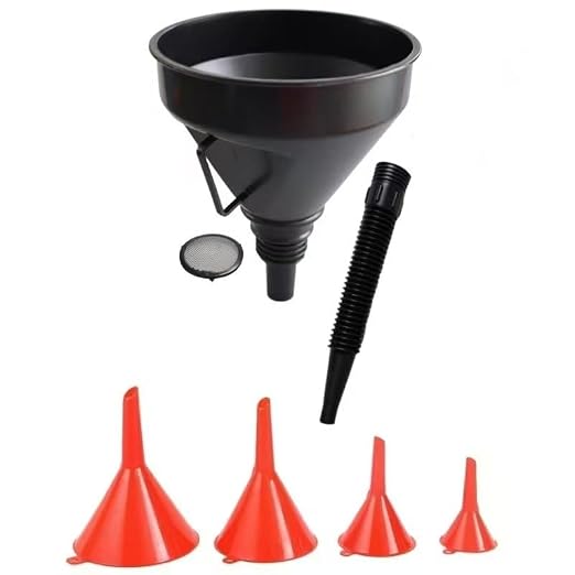 Plastic Oil Funnel Set, 5-Piece Automotive Funnels by Unknown