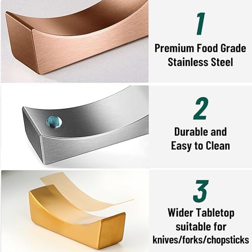 MyLifeUNIT Stainless Steel Chopsticks Rest, Knife Rest and Chopsticks