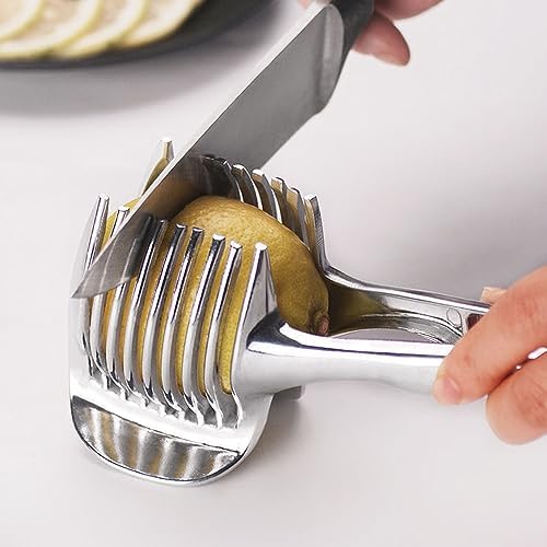 Stainless Steel Multipurpose Handheld Round Fruit Tongs for Onions