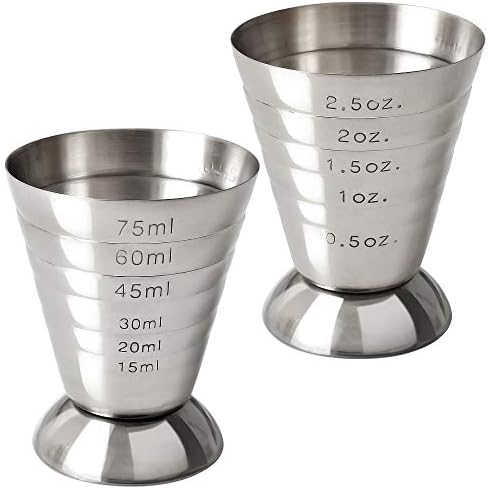 Stainless Steel Measuring Cup, 2.5 oz, 75 ml, 5 Tbsp, Cocktail