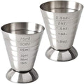 Stainless Steel Measuring Cup, 2.5 oz, 75 ml, 5 Tbsp, Cocktail