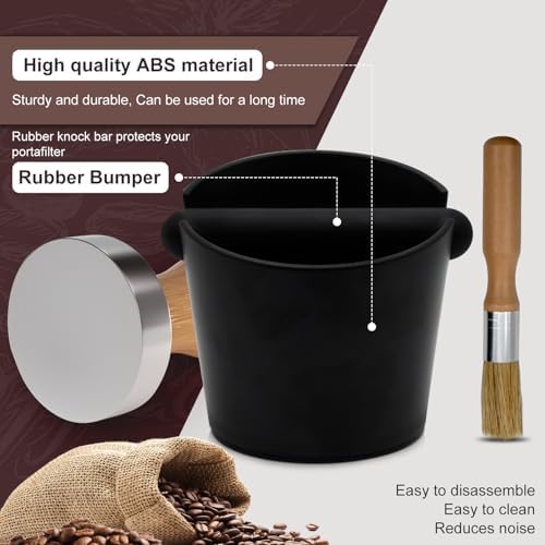 Coffee Tapping Box with Removable Tapping Lever and Non-slip Base