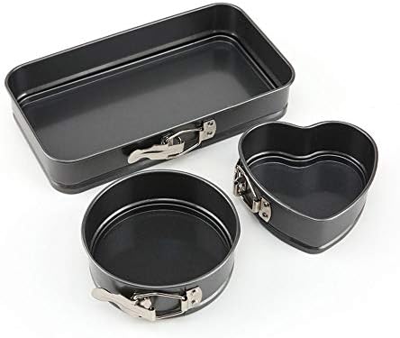 Random Color 3pcs Set Metallic Leakproof Bakeware Set Springform Pan