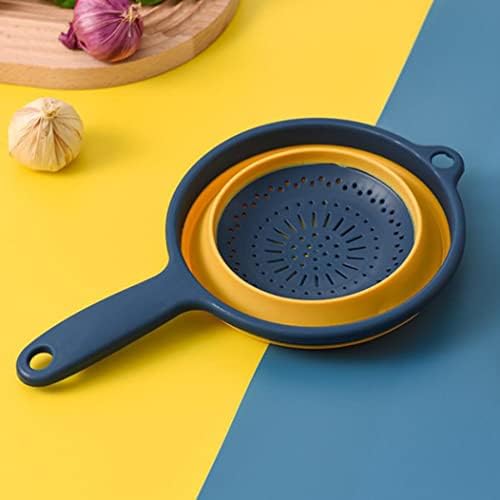 Collapsible Colander Foldable Fruit Vegetable Strainer with Handle