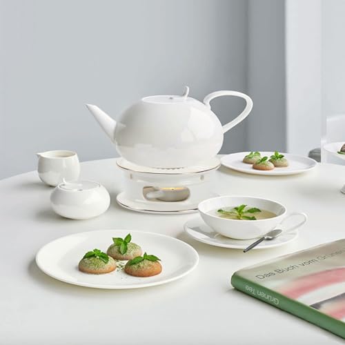 KAYCROWN Teapot Warmer, Ceramic Tea Warmer with Tealight Holder