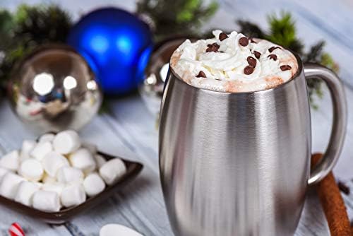CHILLOUT LIFE Stainless Steel Insulated Coffee Mugs Set of 2 (14oz)
