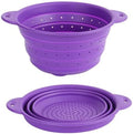 Silicone Strainer with Dual Handles, Heat-Resistant Collapsible