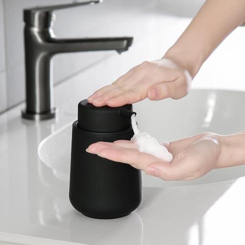 YAUKPH Matte Black Foaming Hand Soap Dispenser Plastic