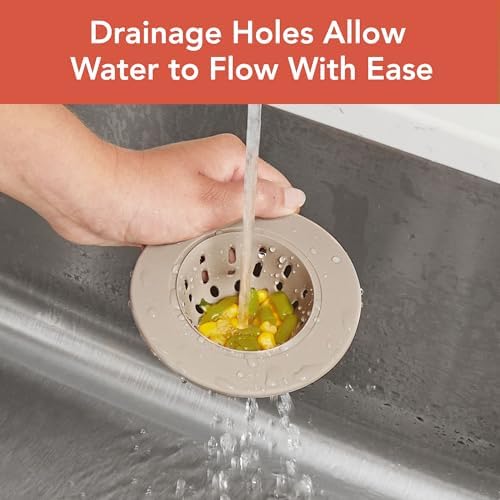 Spectrum Silicone Sink Strainer 2-Pack - Flexible Kitchen Sink Drain