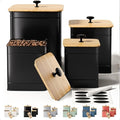 Kitchen Canisters, Set of 4, with Chalkboard Labels