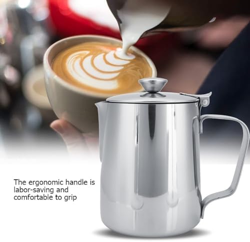 Stainless Steel Milk Frothing Pitcher Dripless Spout for Latte Art