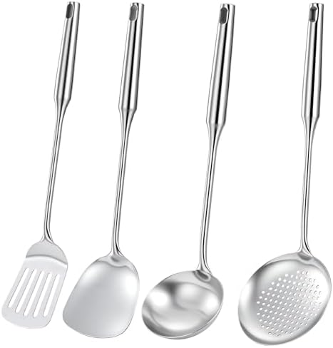 4-Piece Stainless Steel Wok Spatula Set