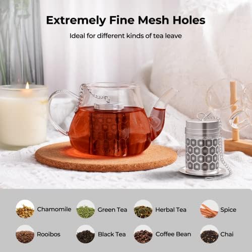Reinmoson Extra Fine Mesh Tea Infuser for Loose Leaf Tea Steeper