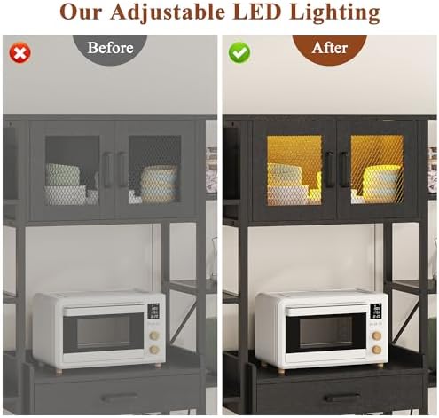 65.35'' 5-Tier Industrial Microwave Bakers Rack