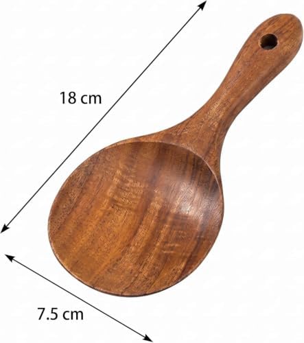 Natural Wooden Rice Spoon Non-stick Wooden Rice Paddle Rice Scooper