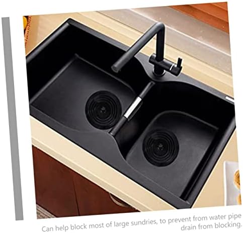 4 Pcs Silicone Bathtub Drain Covers for Kitchen Sink Bathroom Black