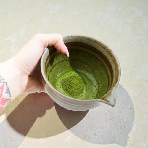 Matcha Bowl and Whisk Holder Set, 2 Pc Japanese Ceramic Matcha Tea Kit