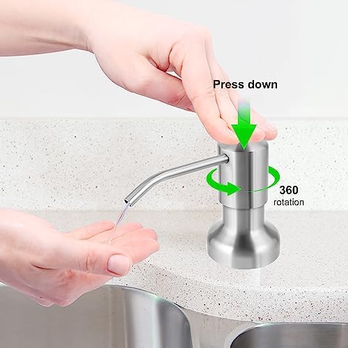 Soap Dispenser for Kitchen Sink, Brushed Nickel