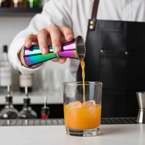 Measures Stainless Steel Double Cocktail Jigger 1oz / 2oz Cocktail