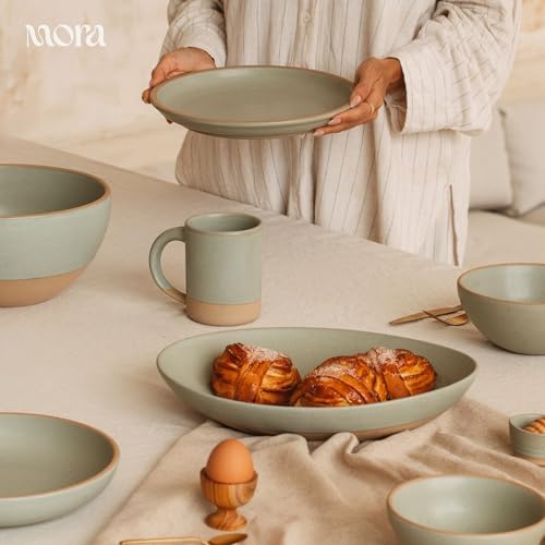Mora Micro Ramekins Set of 4, 6oz Ceramic Pottery Baking Dishes