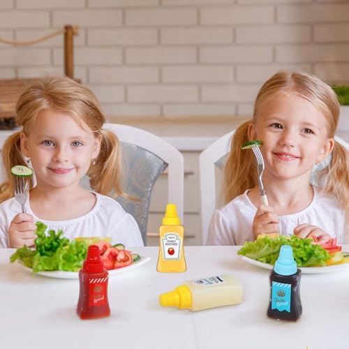8 Pieces Mini Ketchup Bottle for Lunch Box, Mini Condiment Squeeze