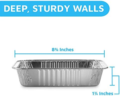 MontoPack 9” Disposable Aluminum Foil Square Baking Pans | 9 x 9 Cake
