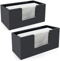 Countertop Paper Towel Holder, Black Acrylic, 2 Pack