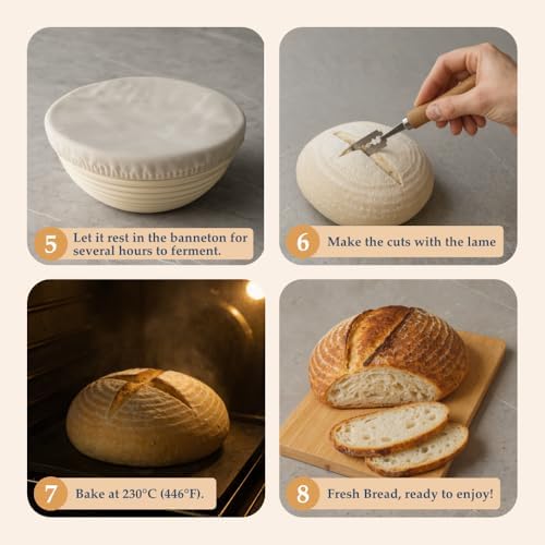 Trigli Sourdough Starter Kit with Glass Sourdough Starter Jar