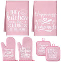 Sratte 6-Piece Pink Kitchen Decor Accessories Set