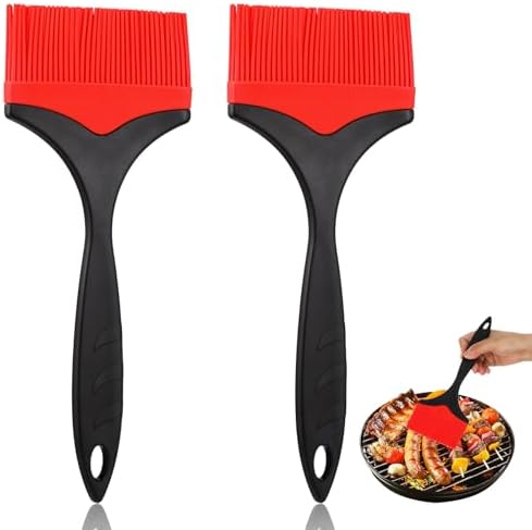 Silicone Basting Pastry Brush, 2 Pcs 3.94 Inch Extra Wide Basting