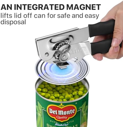 UHIYEE Heavy Duty Hand Can Opener with Comfortable Grip for Seniors