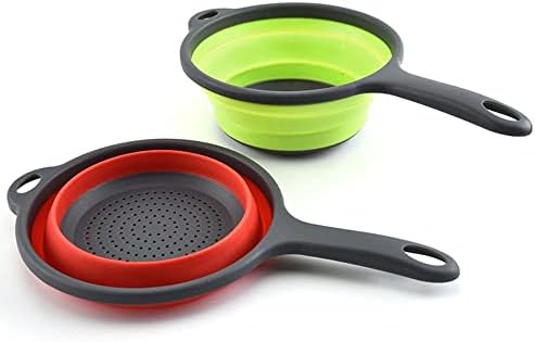 Vctitil Foldable Space-Saving Silicone Colander Strainer Colander Dish