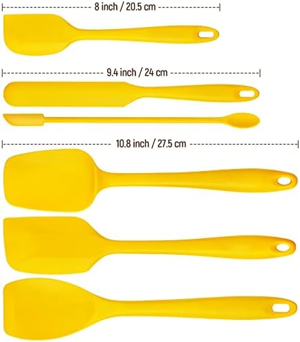 Tomorotec Silicone Spatulas Set 6Pc Heat Resistant Baking Cooking