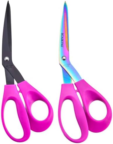 SCAIKTIG 8.5“ Bent Fabric Scissors All Purpose Sharp Heavy Duty, Bent