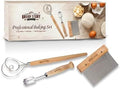 Danish Dough Whisk Set – Wooden Scraper & Lame Scoring Tool