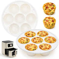 Vinino Silicone Air Fryer Muffin Pan with Reinforced Frame, Egg Bite