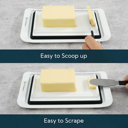 KITCHENDAO Airtight Butter Dish with Lid and Knife Spreader for